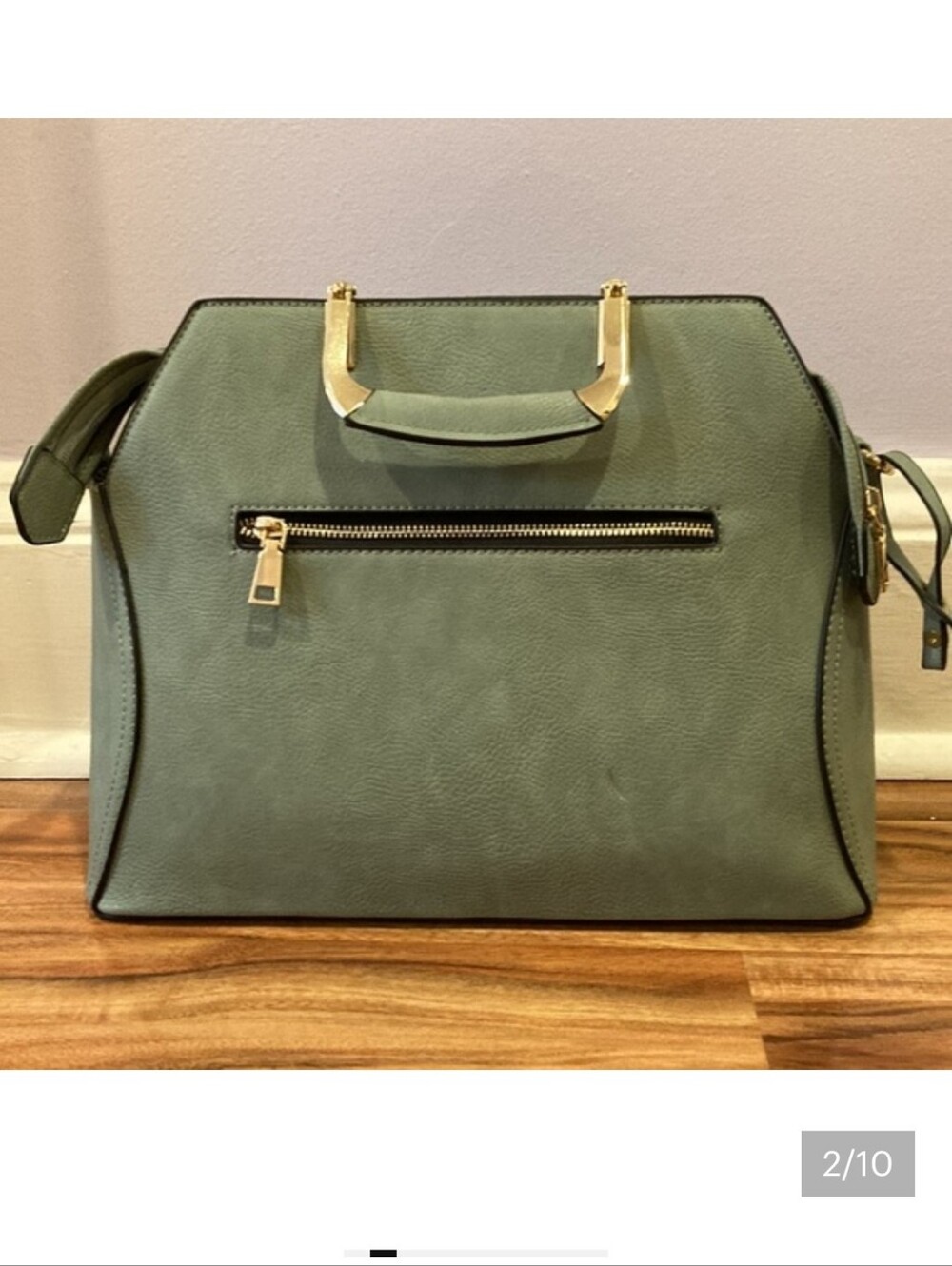 NWOT Sea foam green La Terre satchel bag